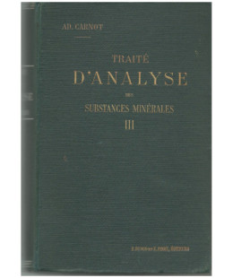 Traité d'analyse des substances minérales