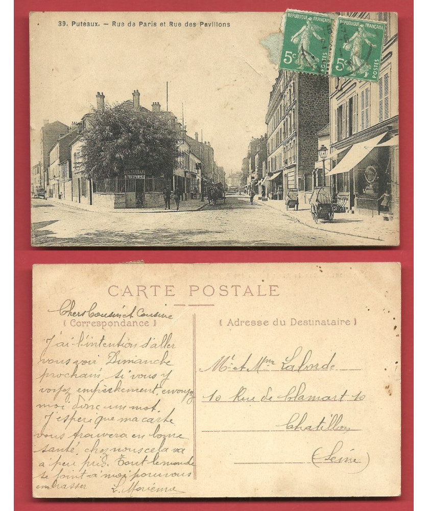 PUTEAUX - Rue de Paris et Rue des Pavillons PUTEAUX - Rue de Paris et Rue des Pavillons